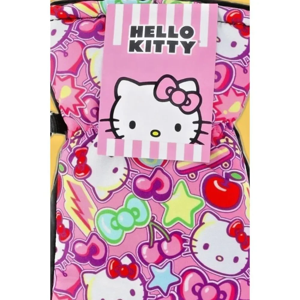 Hello Kitty Girls Winter Ski Gloves Water Resistant Insulated NWT S-M